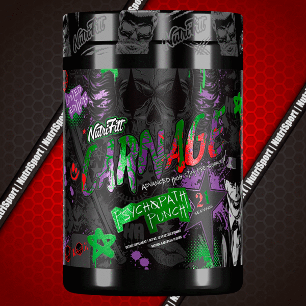Carnage Advanced High Stim Pre NutriFitt 21 Servs / <strong><span style="color: maroon;">EXTREMO</span></strong>