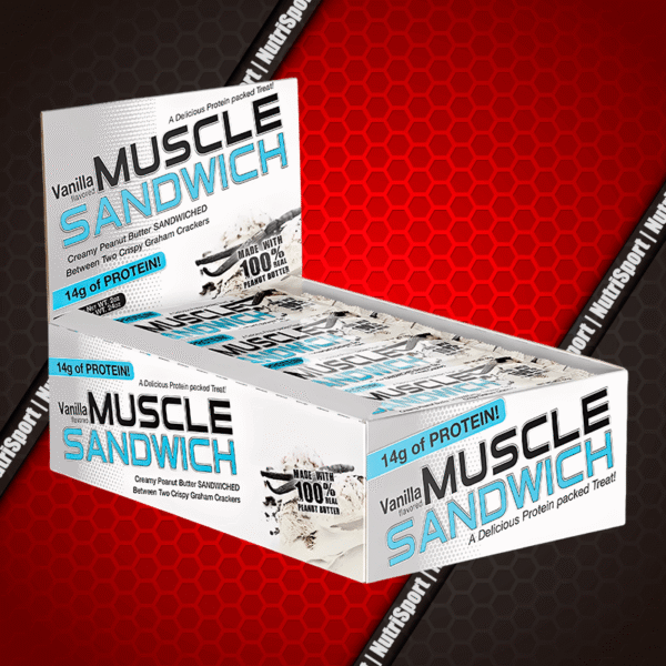 Muscle Sandwich Bar Caja 12 Piezas <strong><span style="color: #AD00CC;">SOLO A DOMICILIO</span></strong>